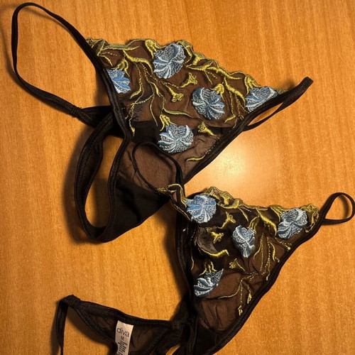 Slip lingerie new, black and blue