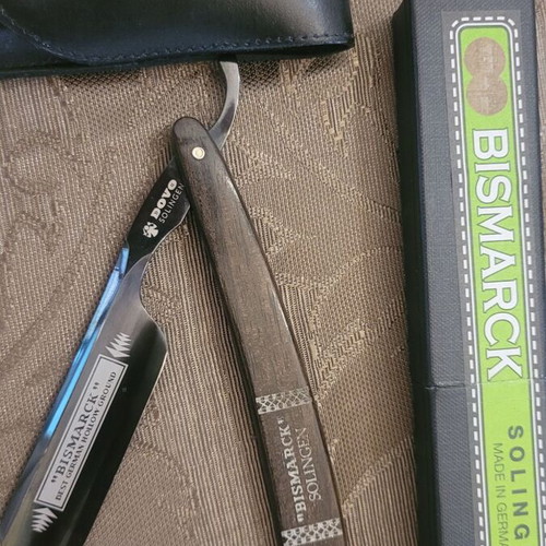 Straight razor Bismarck Dovo with leather case new