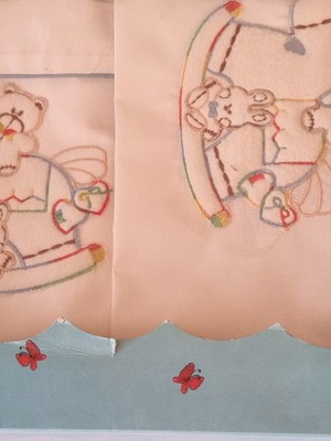 Baby crib sheet set new with embroidery