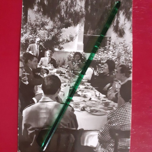 Pack of 6 vintage photos with family festive tables theme