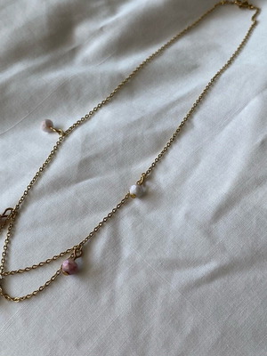 Handmade mermaidcore necklace made to order with glass beads and steel chain