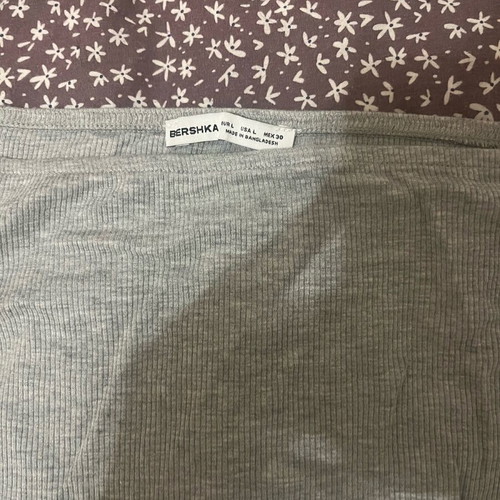 Pull & Bear off-shoulder blouse gray like new, size L