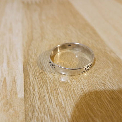 Silver carved ring 925, size 58