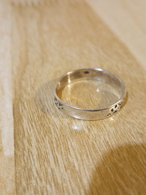 Silver carved ring 925, size 58