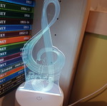 Table lamp like new with musical note design