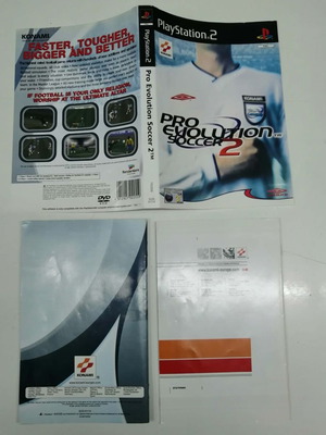Εξώφυλλο και βιβλιαράκι από Pro Evolution Soccer 2 σαν καινούργιο