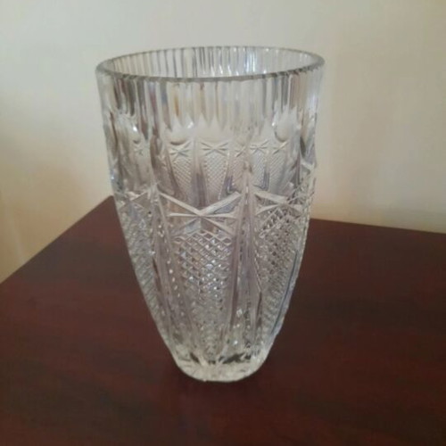 Large crystal vase like new