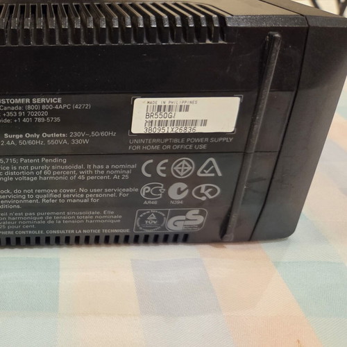 APC Back-UPS Pro BR550GI 550VA with original battery, used, faulty buttons