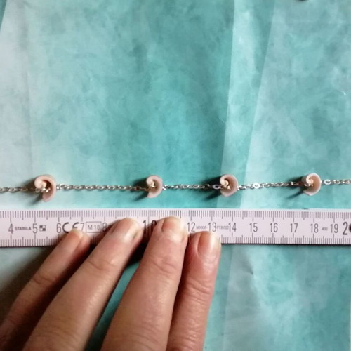 Silver 925 anklet new with chain and white shells