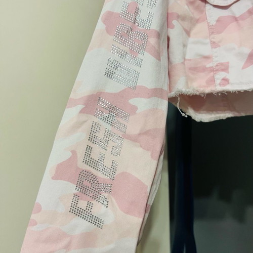 Jacket used, size M, pink camouflage