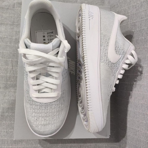Nike Air Force 1 Flyknit 2.0 sneakers size 42.5 like new, white