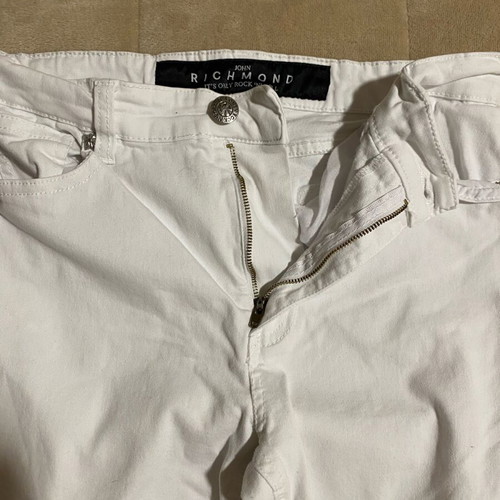 Richmond women's white elastic denim pants used, size 30