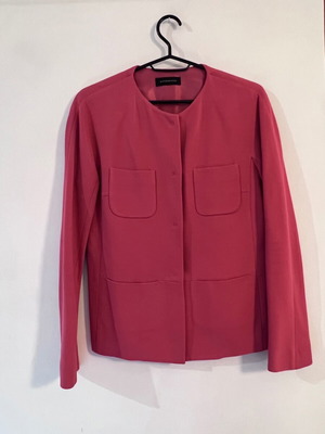 Strenesse women's jacket, fuchsia pink, collarless, minimalist design