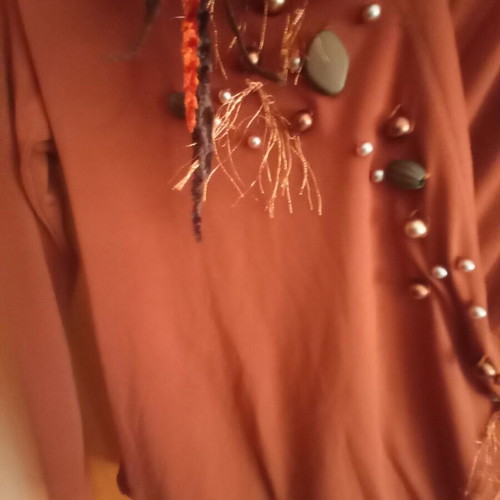 Estee Collection Women's Brown Medium Wrap Shirt like new