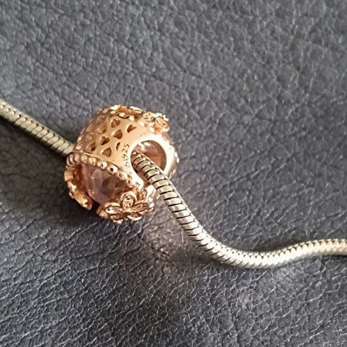 Pandora Charm S925 Sterling Silver Gold Plated Like New
