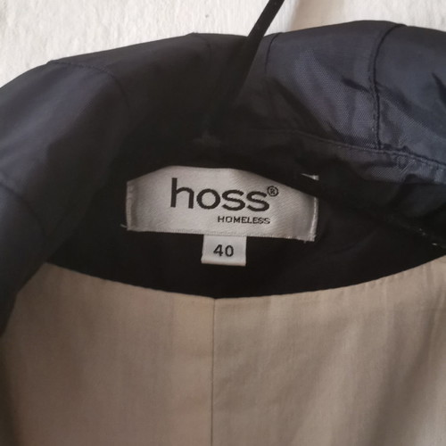 Hoss Intropia trench coat black like new, size L