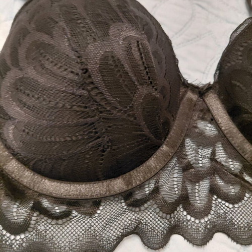 Black Lace Bralette Longline Bra new, size 80B with gift