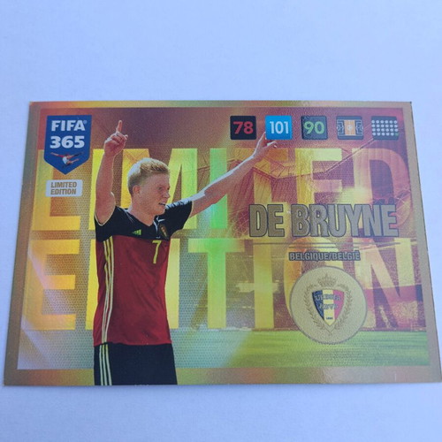 Panini FIFA 365 2017 Limited Edition Card De Bruyne New