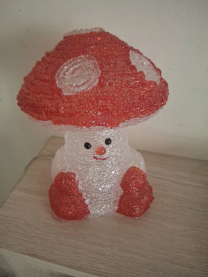 Decorative mushroom lamp like new