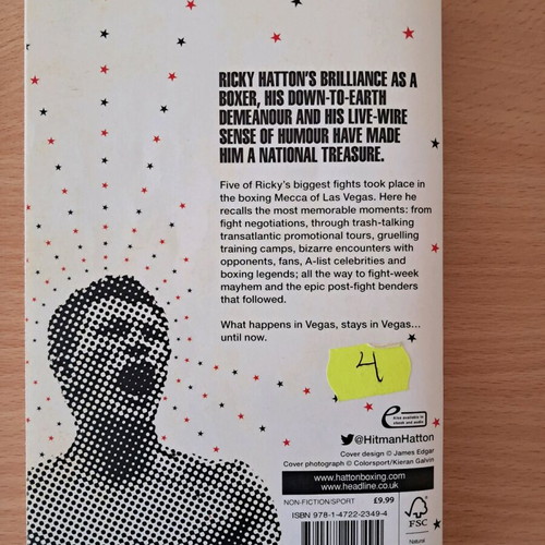 Ricky Hatton's Vegas Tales book used, English