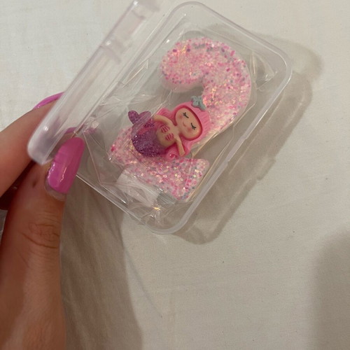 Mermaid birthday candle new, number 2