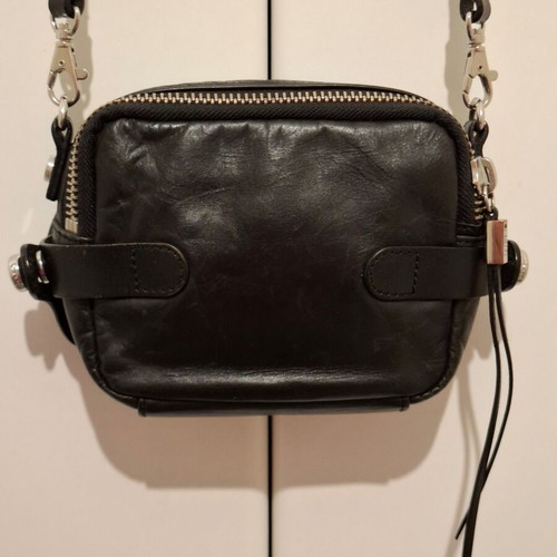 Diesel vintage Y2K black leather crossbody bag with studs used