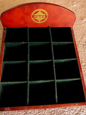 Wooden luxury Mlesna tea box 12 slots like new