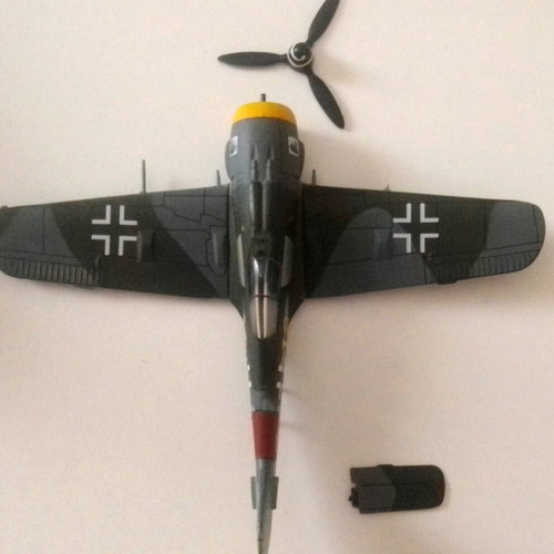 Focke Wulf 190A-8 WWII fighter plane model used with missing parts