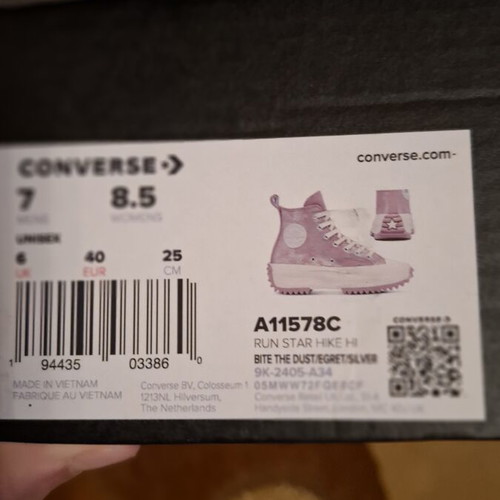 Converse leather pink glitter boots used, size 40