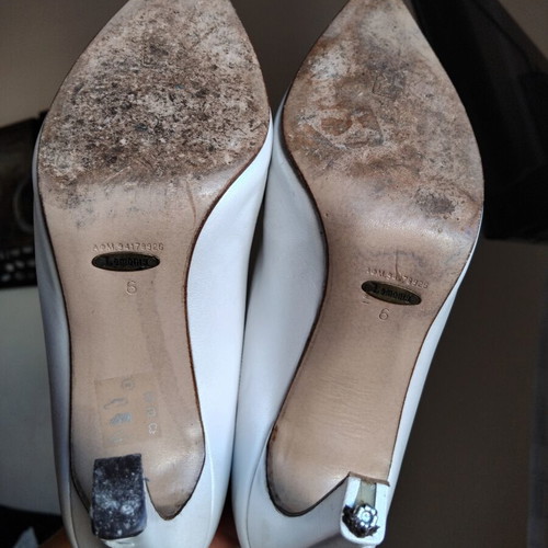 Kalogirou leather pumps white pearl size 39 like new