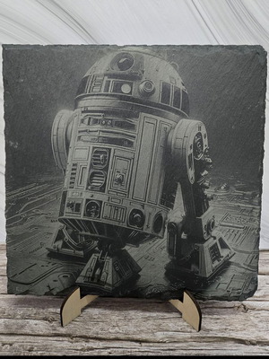 Engraved volcanic tile R2-D2 Star Wars new