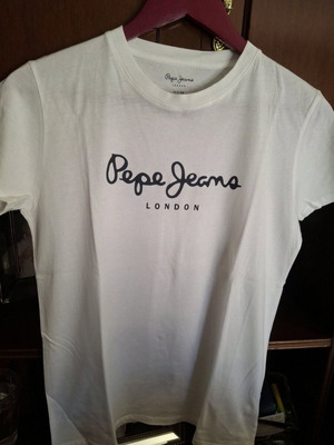 Pepe Jeans white short sleeve blouse like new, size S