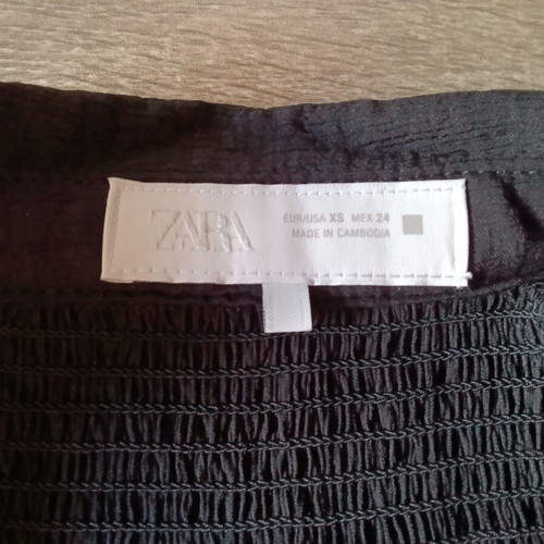 Zara Crinkle Shirt black XS loose fit like new