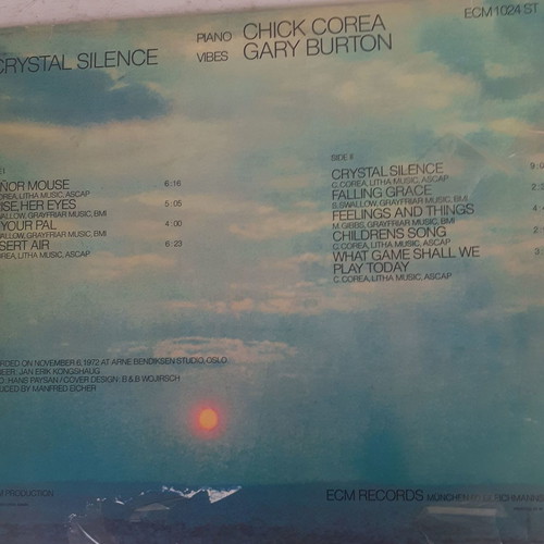 Gary Burton and Chick Corea Crystal Silence vinyl used, jazz