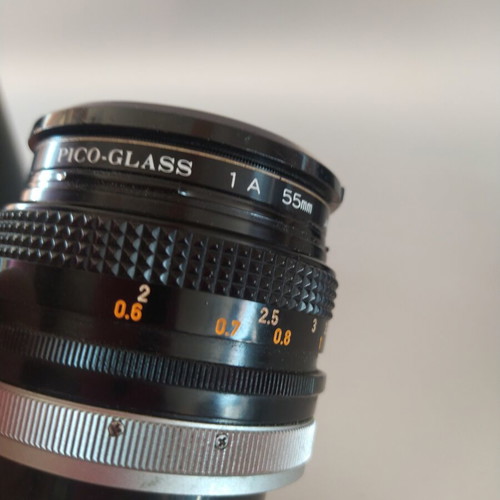 Canon FD 50mm F1.8 SC lens used with pico glass1A filter and case