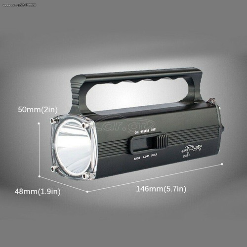 Diving flashlight LED XM-L2 with LCD screen new, aviation aluminum