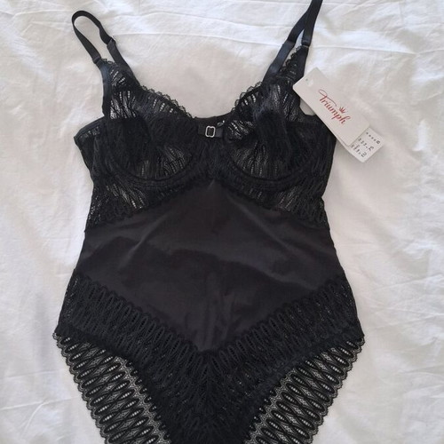 Triumph Body Aura Slim Fit 75B bodysuit new, black