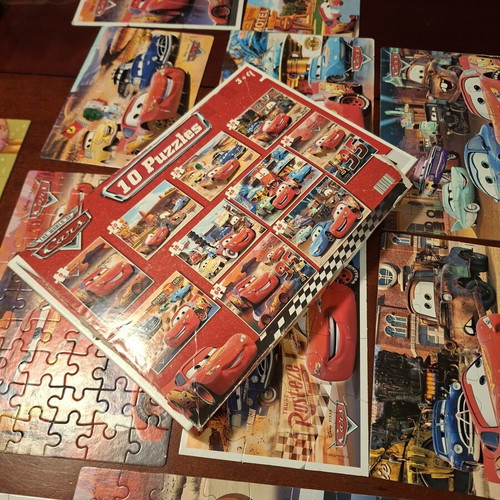 Disney Cars puzzle 10 in 1 used, 303 pieces