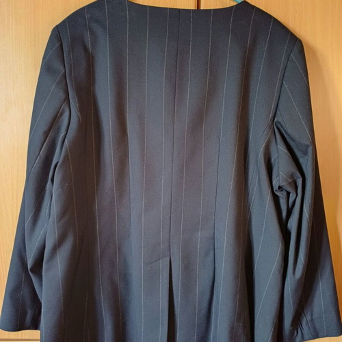 Marks & Spencer women's navy blue collarless jacket new