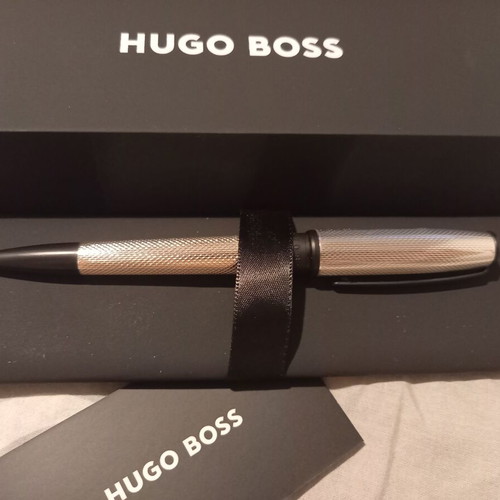Hugo Boss silver pen new collectible with case and authenticity card