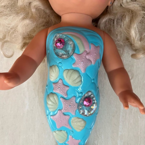 Vintage 1991 Lil Miss Mermaid doll used