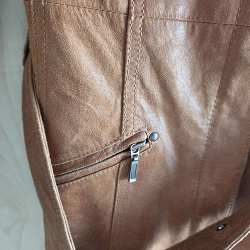 Maurices leather coat like new, brown, size XS