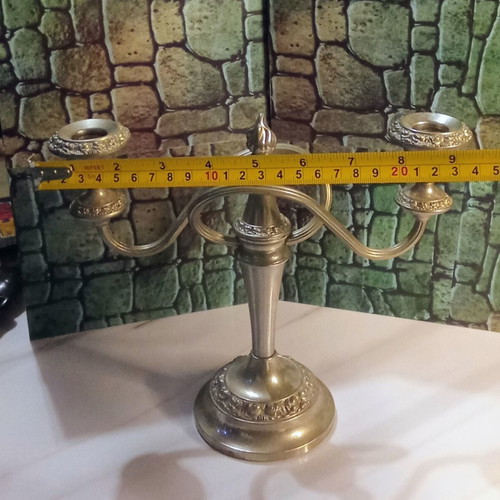 Vintage Georgian Revival candelabrum likely brass, like new