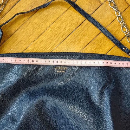 Guess shoulder bag used, navy with chains