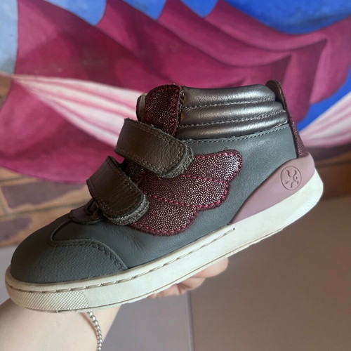 Biomecanics Shadow leather anatomical kids boots size 28 like new, grey and purple