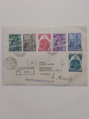 Φάκελος Πρώτης Ημέρας Βατικανό 1960 FDC Παγκόσμιο Έτος Προσφύγων συστημένος