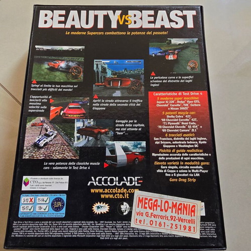 Test Drive 4 PC game big box 1998 like new