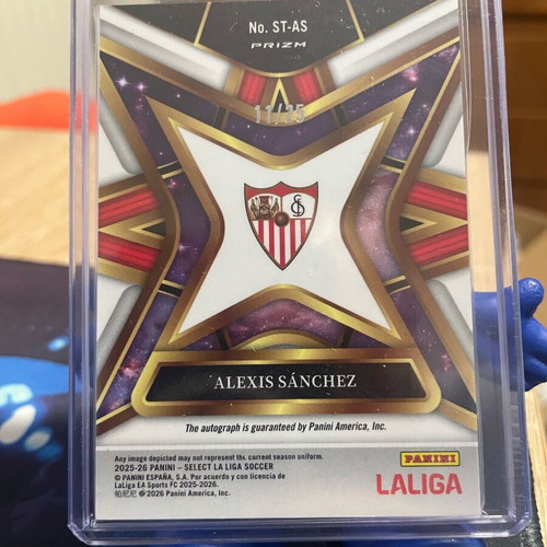 Panini Select La Liga 2025/26 Alexis Sanchez Stars Purple Signatures Auto /25 like new