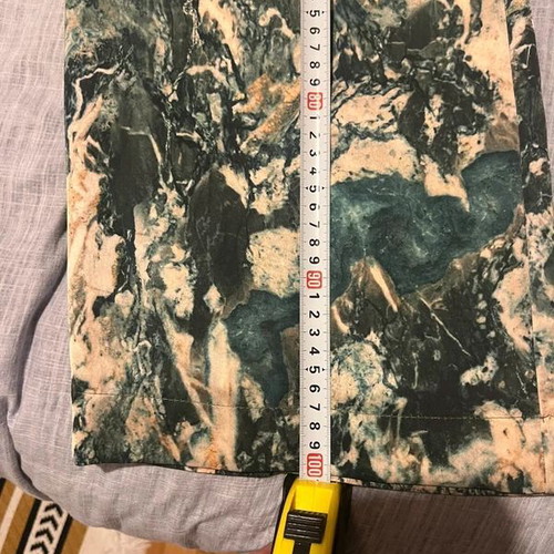 Milkwhite set like new, satin texture, beige and green