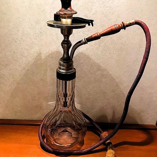 Hookah collectible old handmade used with glass base
